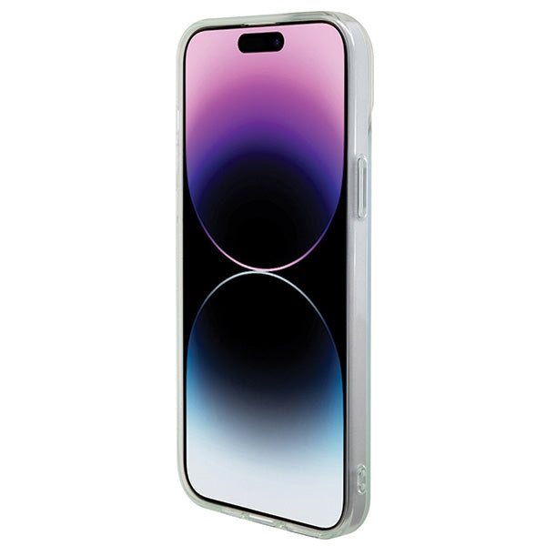 Guess IML Iridescent MagSafe case for iPhone 15 Pro - turquoise