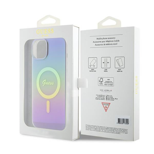 Guess GUHMP15SHITSU iPhone 15 6.1" purple/purple hardcase IML Iridescent MagSafe