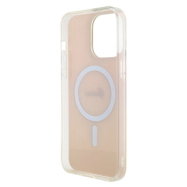 Guess GUHMP15XHITSP iPhone 15 Pro Max 6.7" pink/pink hardcase IML Iridescent MagSafe