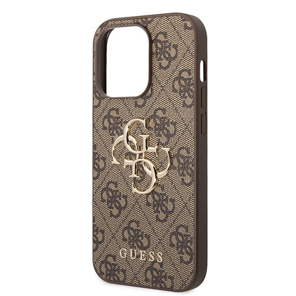 Guess GUHCP15L4GMGBR iPhone 15 Pro 6.1" brown/brown hardcase 4G Big Metal Logo