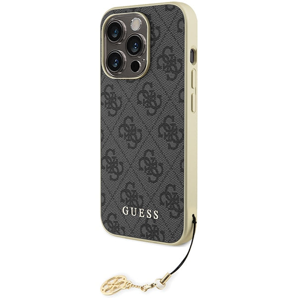 Guess GUHCP15LGF4GGR iPhone 15 Pro 6.1" gray/gray hardcase 4G Charms Collection