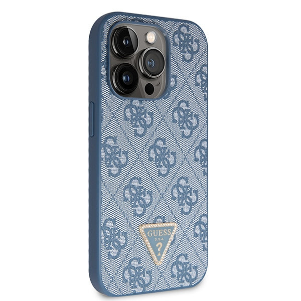 Guess GUHCP15LP4TDSCPB iPhone 15 Pro 6.1" blue/blue hardcase Crossbody 4G Metal Logo