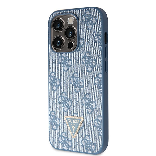 Guess GUHCP15LP4TDSCPB iPhone 15 Pro 6.1" blue/blue hardcase Crossbody 4G Metal Logo