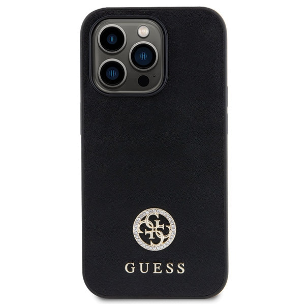 Guess GUHCP15LPS4DGPK iPhone 15 Pro 6.1" black/black hardcase Strass Metal Logo