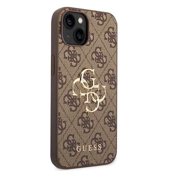 Guess GUHCP15S4GMGBR iPhone 15 6.1" brown/brown hardcase 4G Big Metal Logo