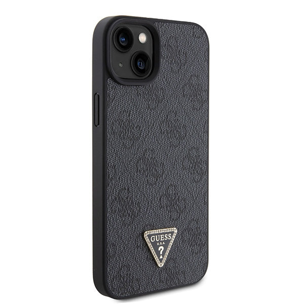 Guess GUHCP15SP4TDSCPK iPhone 15 6.1" black/black hardcase Crossbody 4G Metal Logo