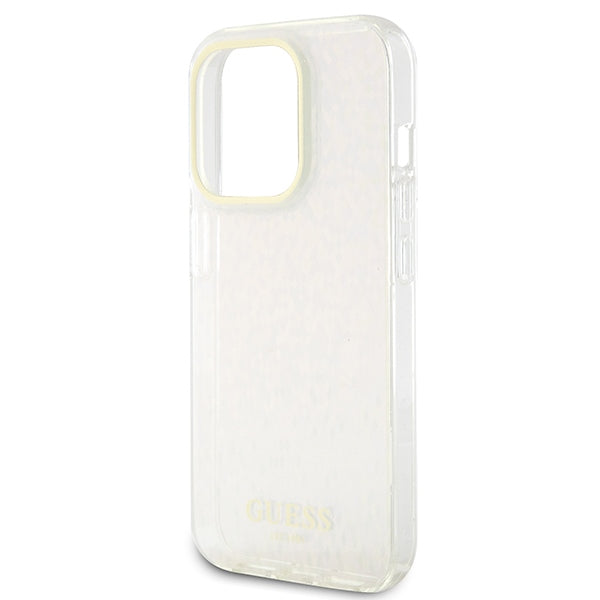 Guess GUHCP15XHDECMP iPhone 15 Pro Max 6.7" pink/pink hardcase IML Faceted Mirror Disco Iridescent