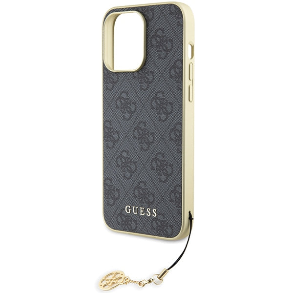 Guess 4G Charms Collection case for iPhone 15 Pro Max - gray