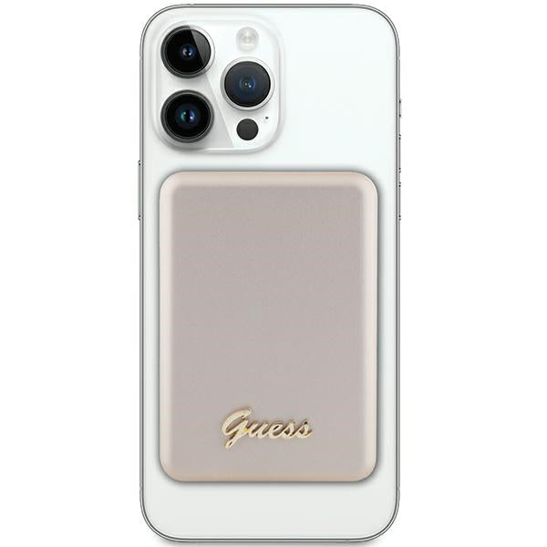 Guess MagSafe Metal Script Logo induction power bank 15W 5000mAh - gold