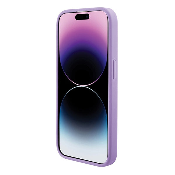 Guess Saffiano MagSafe case for iPhone 15 Plus - purple