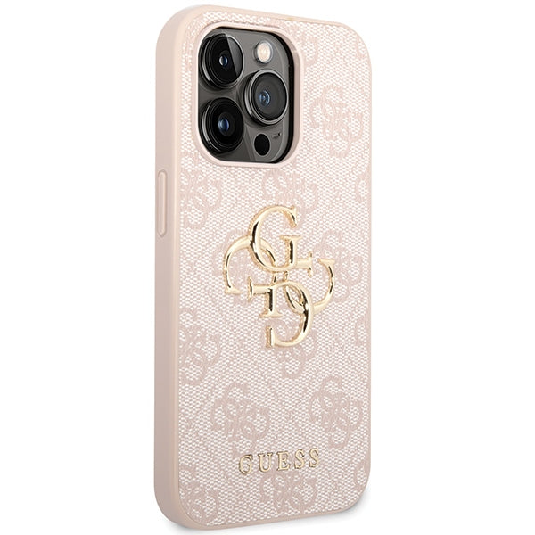 Guess GUHCP15X4GMGPI iPhone 15 Pro Max 6.7" pink/pink hardcase 4G Big Metal Logo