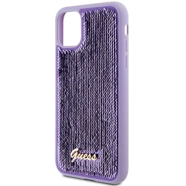 Guess Sequin Script Metal case for iPhone 11 / Xr - purple