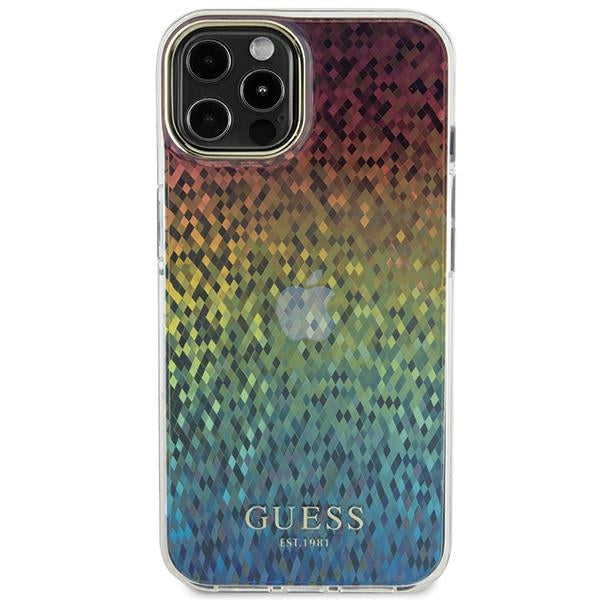 Guess IML Faceted Mirror Disco Iridescent case for iPhone 12/12 Pro - multicolor