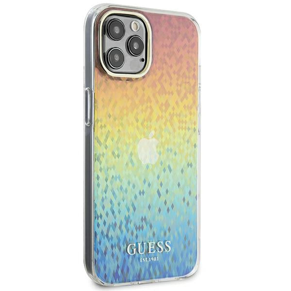 Guess IML Faceted Mirror Disco Iridescent case for iPhone 12/12 Pro - multicolor