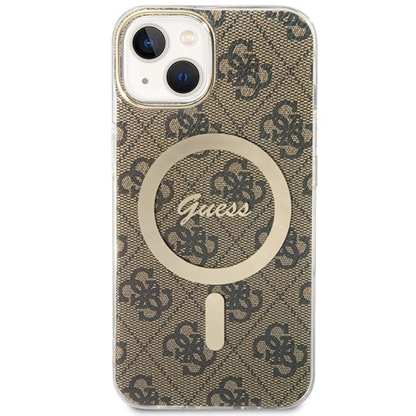 Guess 4G MagSafe case for iPhone 15 / 14 / 13 - brown