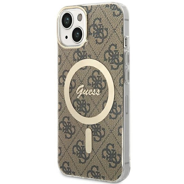 Guess 4G MagSafe case for iPhone 15 / 14 / 13 - brown