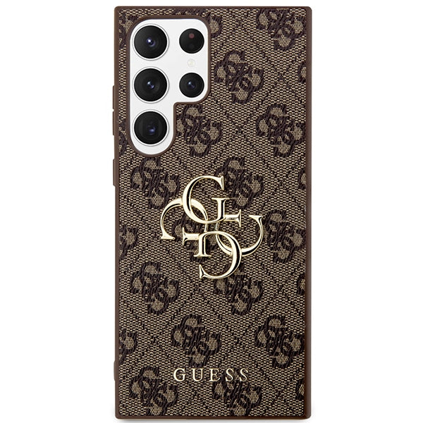 Guess 4G Big Metal Logo case for Samsung Galaxy S24 Ultra - brown