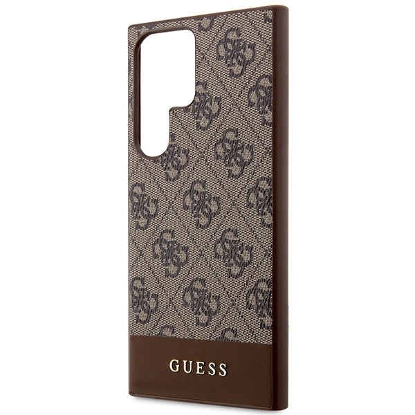 Guess 4G Stripe Collection case for Samsung Galaxy S24 Ultra - brown