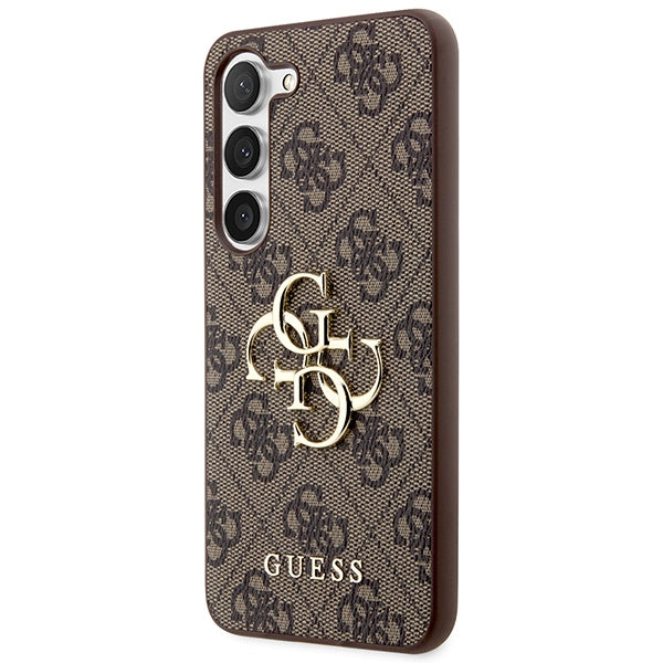 Guess 4G Big Metal Logo case for Samsung Galaxy S24+ - brown