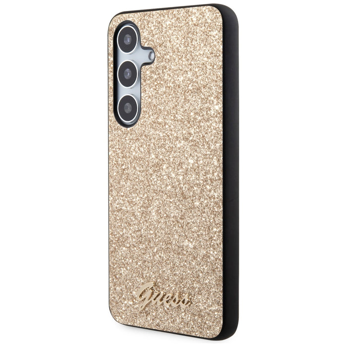 Guess Glitter Script case for Samsung Galaxy S24 - gold