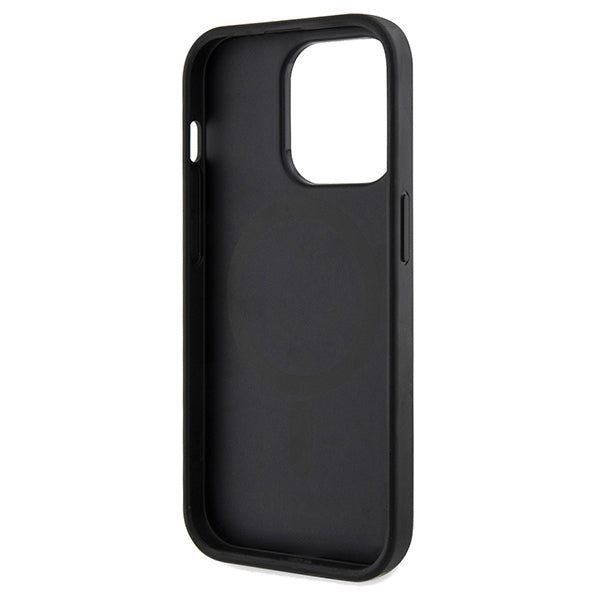 Guess 4G Printed Stripes MagSafe case for iPhone 15 Pro Max - black