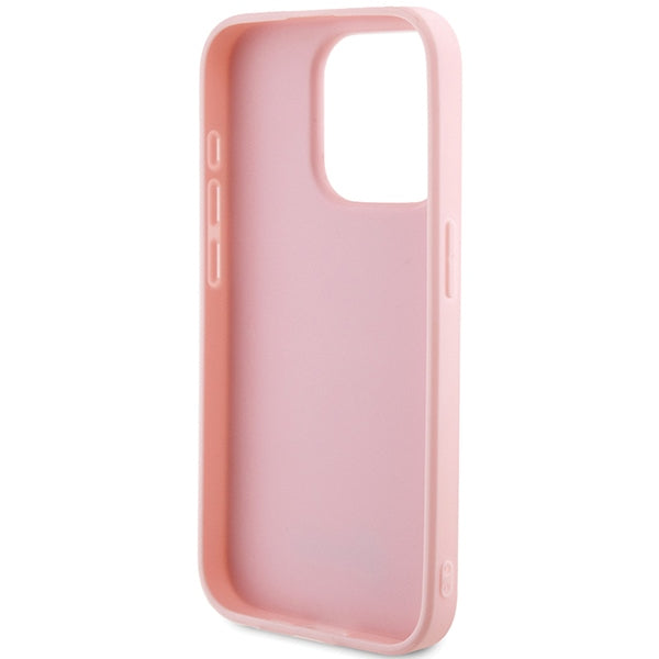 Guess Saffiano Iridescent Script case for iPhone 14 Pro - pink