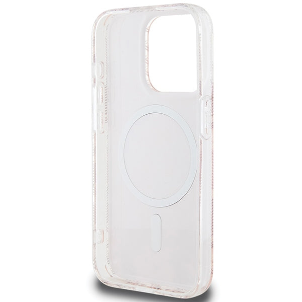 Guess IML GCube MagSafe case for iPhone 15 Pro - pink