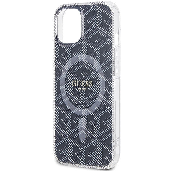 Guess IML GCube MagSafe case for iPhone 15 Plus / 14 Plus - black