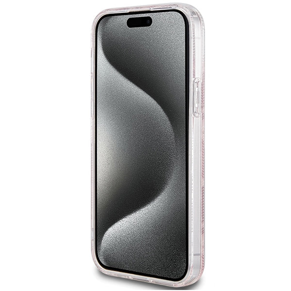 Guess IML GCube MagSafe case for iPhone 15 / 14 / 13 - pink