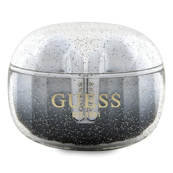 Guess Glitter Gradient TWS Bluetooth headphones with docking station - black