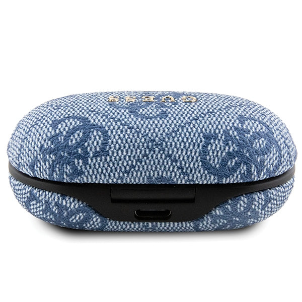 TWS Guess 4G Metal Bluetooth headphones with ENC docking station - blue