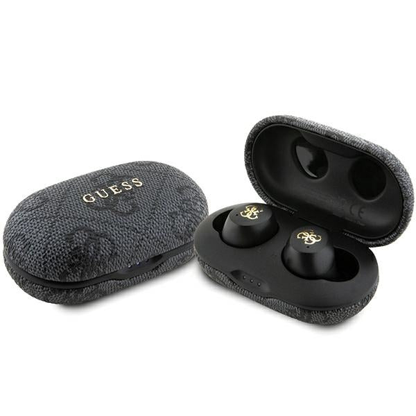 Guess 4G Metal TWS Headphones with ENC Charging Station - Black