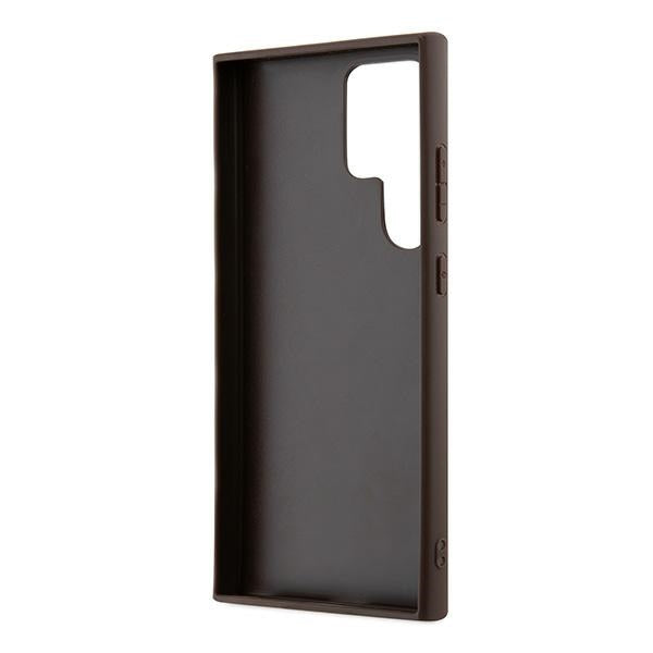 Guess 4G Metal Gold Logo case for Samsung Galaxy S24 Ultra - brown
