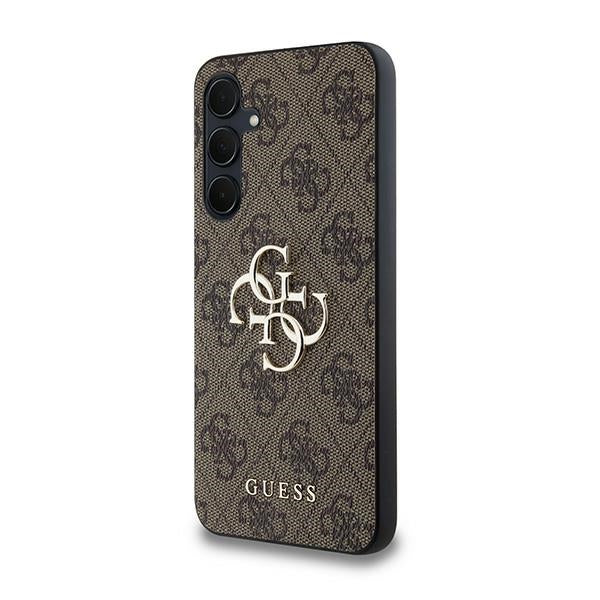 Guess 4G Big Metal Logo case for Samsung Galaxy A35 - brown