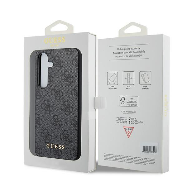 Guess 4G Metal Gold Logo case for Samsung Galaxy A55 - black