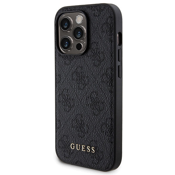 Guess 4G Metal Logo case set for iPhone 14 Pro + 5000mAh MagSafe power bank - black