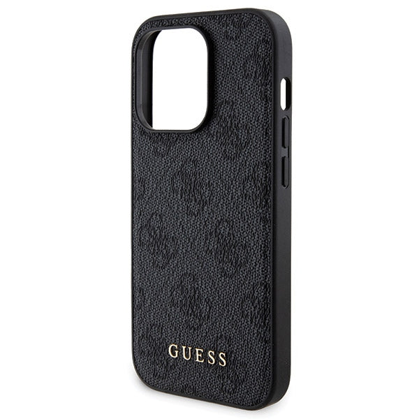 Guess 4G Metal Logo case set for iPhone 15 Pro + 5000mAh MagSafe power bank - black