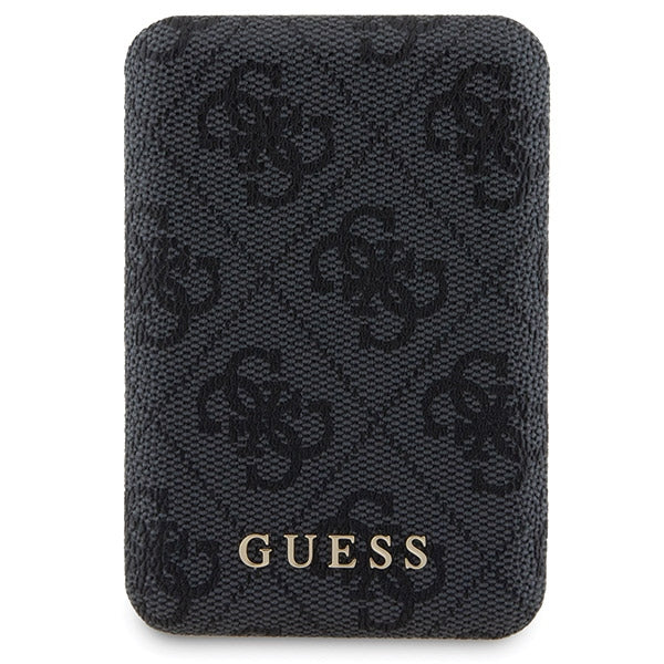 Guess 4G Metal Logo case set for iPhone 15 Pro + 5000mAh MagSafe power bank - black