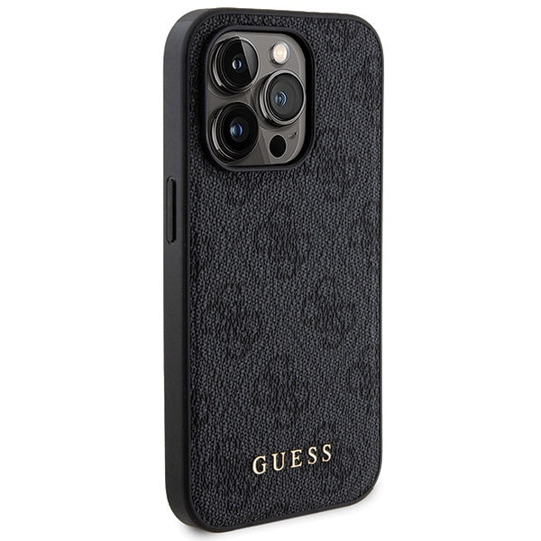 Guess 4G Metal Logo Case Set for iPhone 15 Pro Max + 5000mAh MagSafe Powerbank - Black