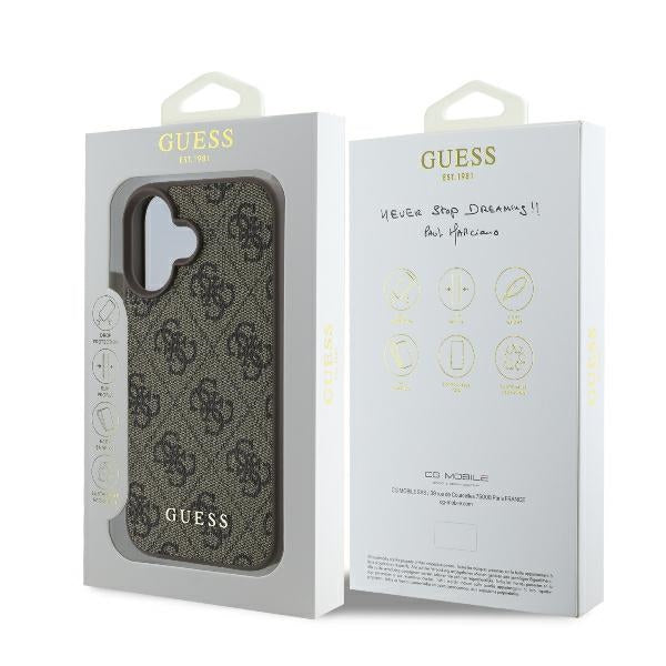 Guess 4G Classic iPhone 16 Plus Case - Brown