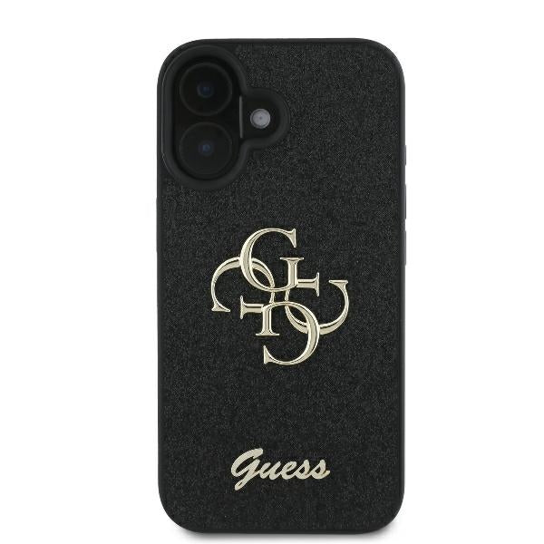 Guess Fixed Glitter Big 4G case for iPhone 16 Plus - black