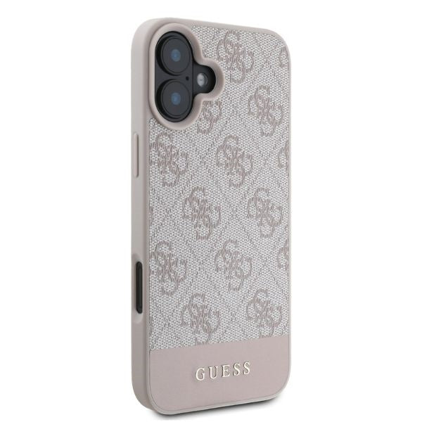 Guess 4G Bottom Stripe iPhone 16 Case - Pink