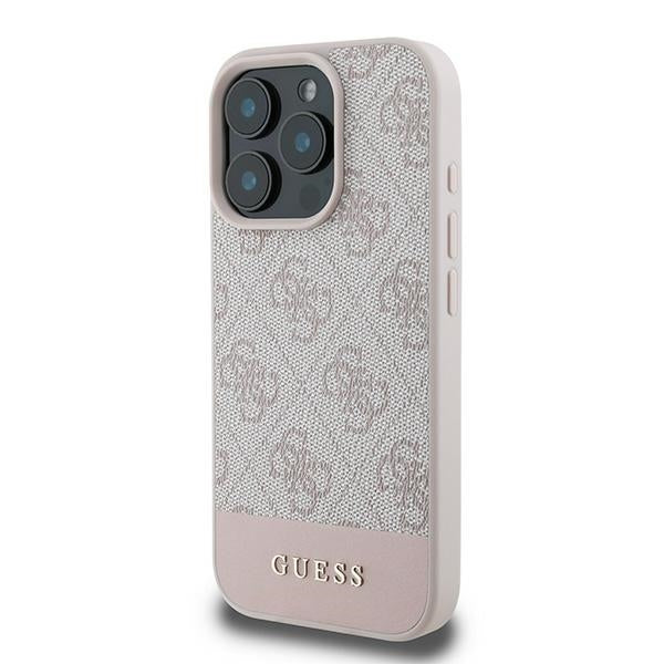 Guess 4G Bottom Stripe Case for iPhone 16 Pro Max - Pink