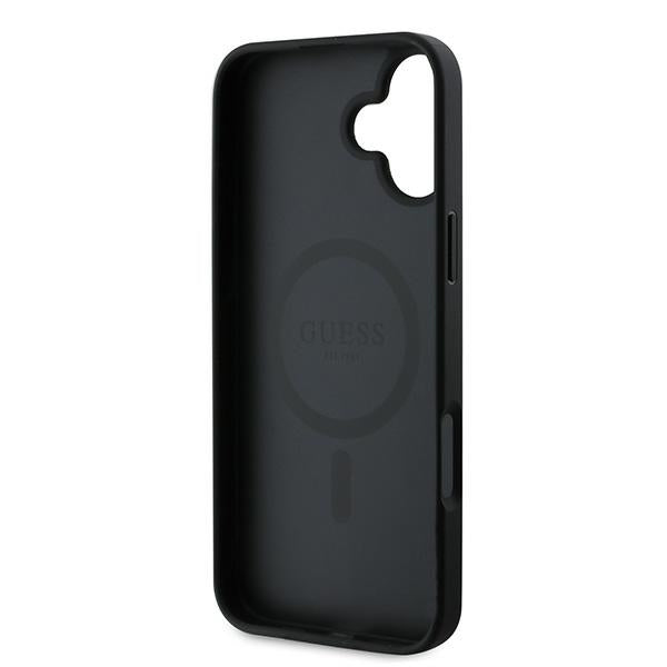 Guess 4G Ring Classic Logo MagSafe case for iPhone 16 Plus - black