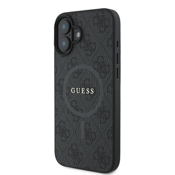 Guess 4G Ring Classic Logo MagSafe case for iPhone 16 Plus - black