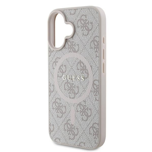 Guess 4G Ring Classic Logo MagSafe iPhone 16 Plus Case - Pink