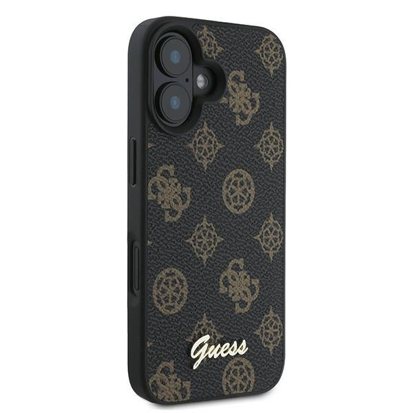 Guess Peony Script MagSafe iPhone 16 Plus Case - Black