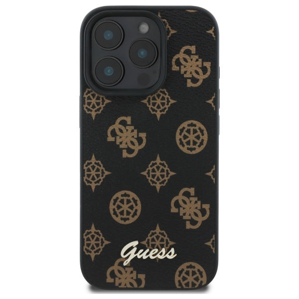 Guess Peony Script MagSafe iPhone 16 Pro Max Case - Black