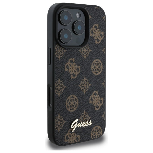 Guess Peony Script MagSafe iPhone 16 Pro Max Case - Black