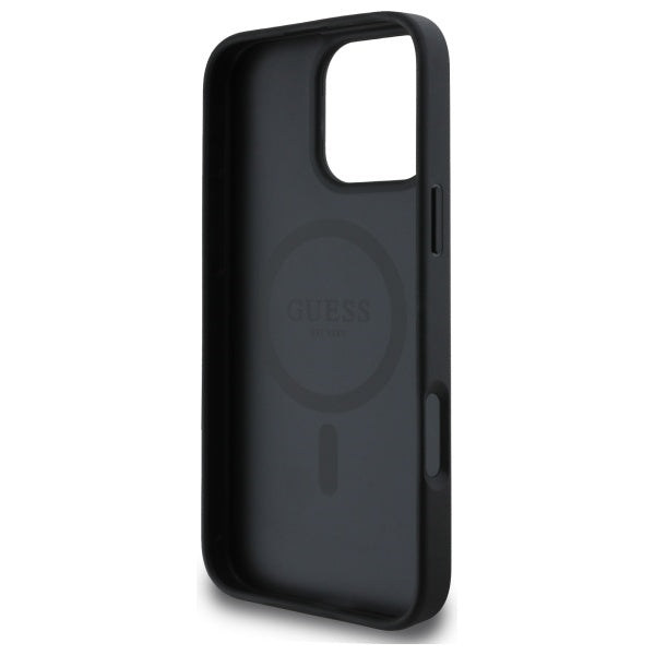 Guess Saffiano Classic Logo MagSafe Case for iPhone 16 Pro Max - Black